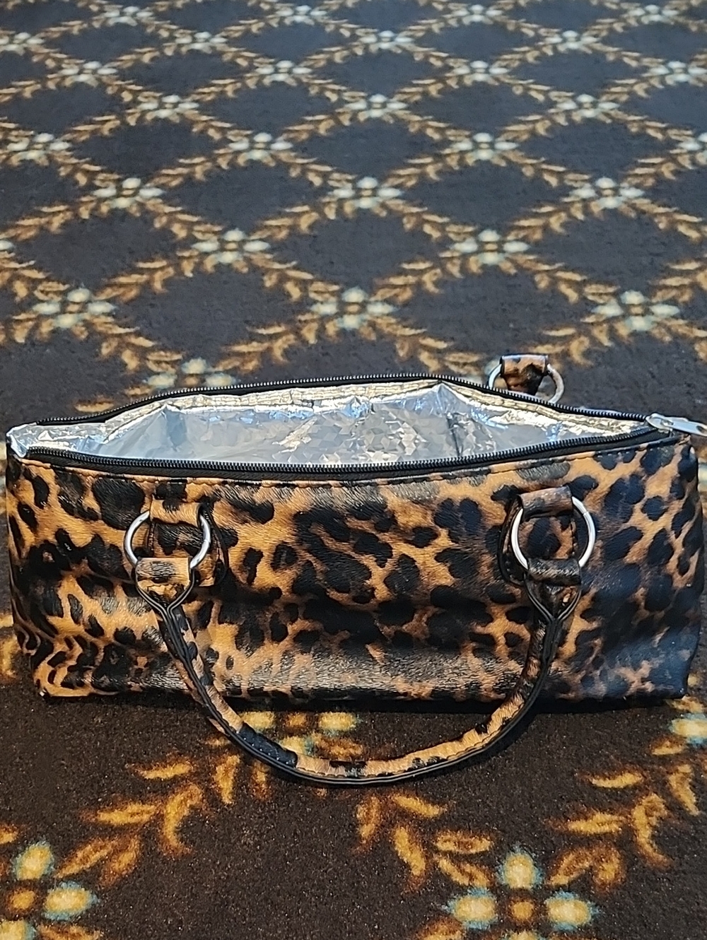 Leopard Print Shoulder Bag - Brown & Black Fashion Tote
